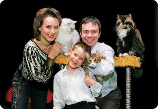 Один раз на всю жизнь: жена Юрия Куклачева, дети, внуки и кошки