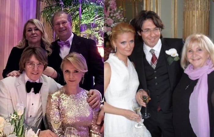 Супруга Андрея Малахова, он сам, родители супруги и его мама