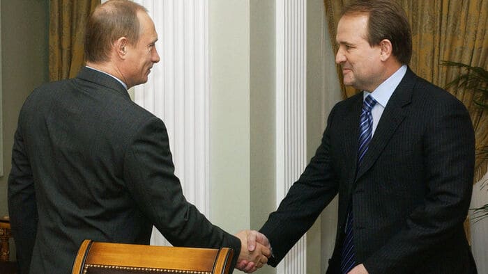 Встреча Владимира Путина и Виктора Медведчука в 2004 году